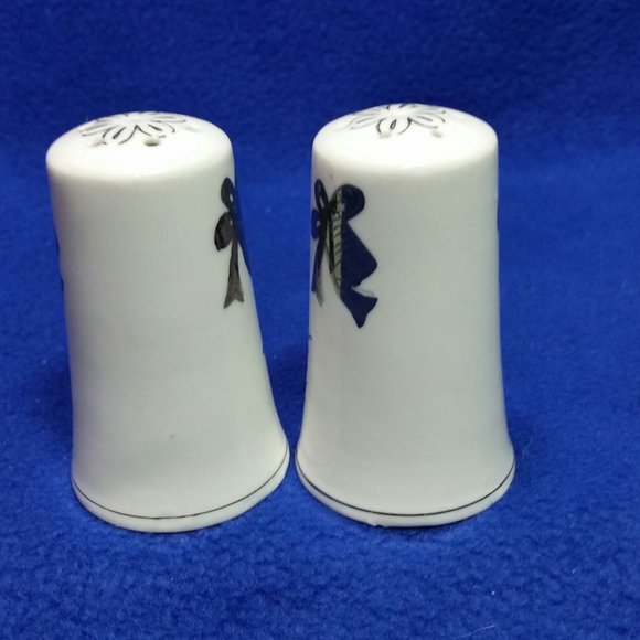 25th Silver Anniversary Salt & Pepper Shakers White & Silver Pre-Owned No Box - Picture 5 of 10